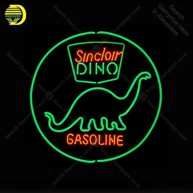 

Neon Sign for Sincla Din Gasoline Car Auto Decorate wall Handcrafted Neon lights Sign Real glass Tube Iconic Advertise Custom