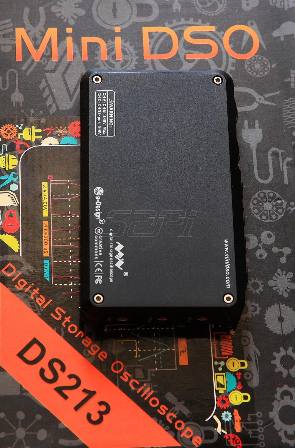52Pi DS213 цифровой осциллограф Мини DSO DSO213 Nano 4 канала 100MSa/s Обновление от DS212 DSO212 DS203 DSO203