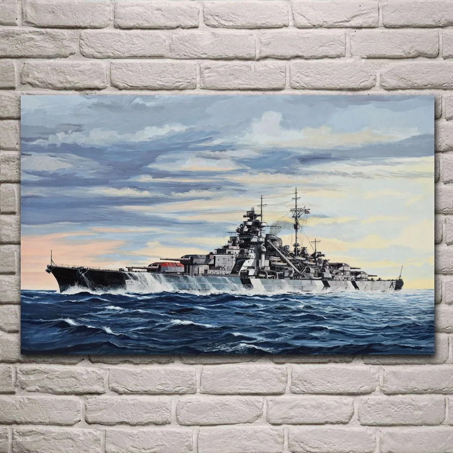 Военный немецкий линкор Бисмарк украшение для гостиной домашний настенный