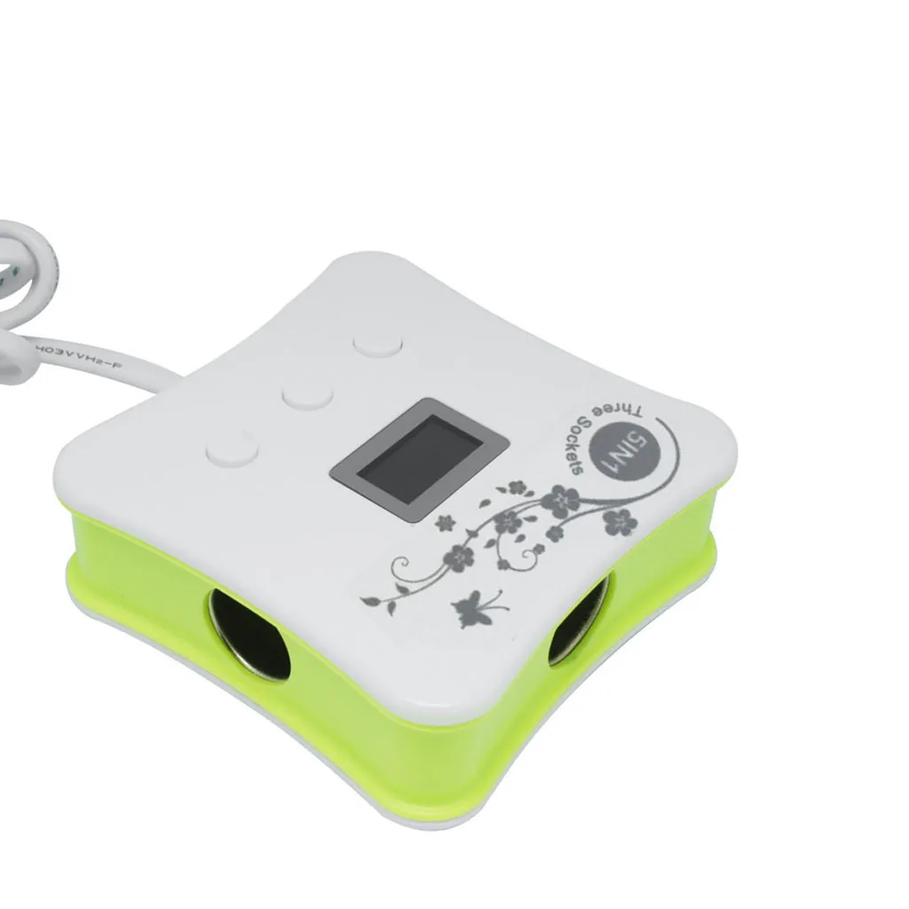 Автомобильное зарядное устройство прикуриватель один для трех 4usb