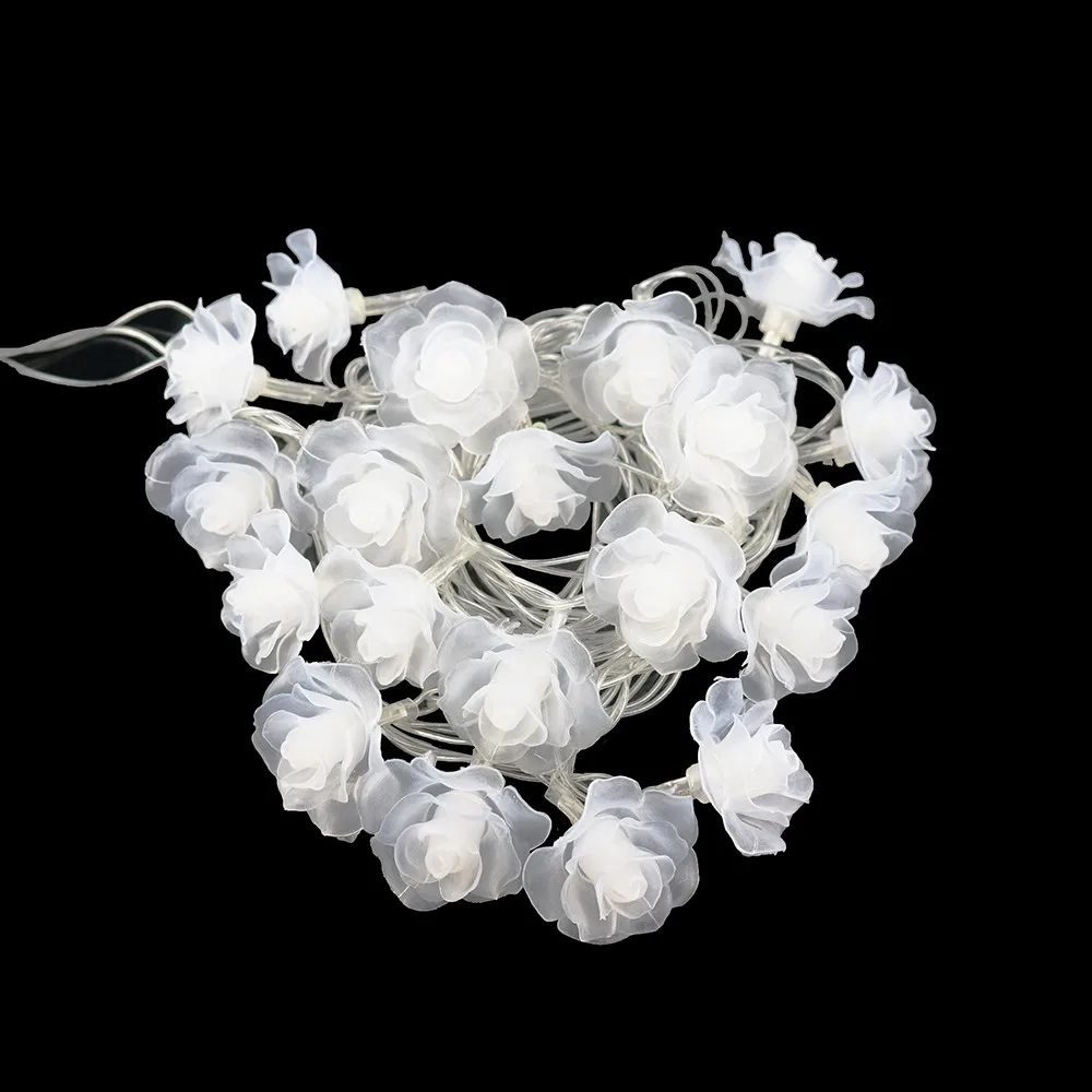 Рождественская Роза светодиодная гирлянда освещение ночник 4 м 20 светодиодов