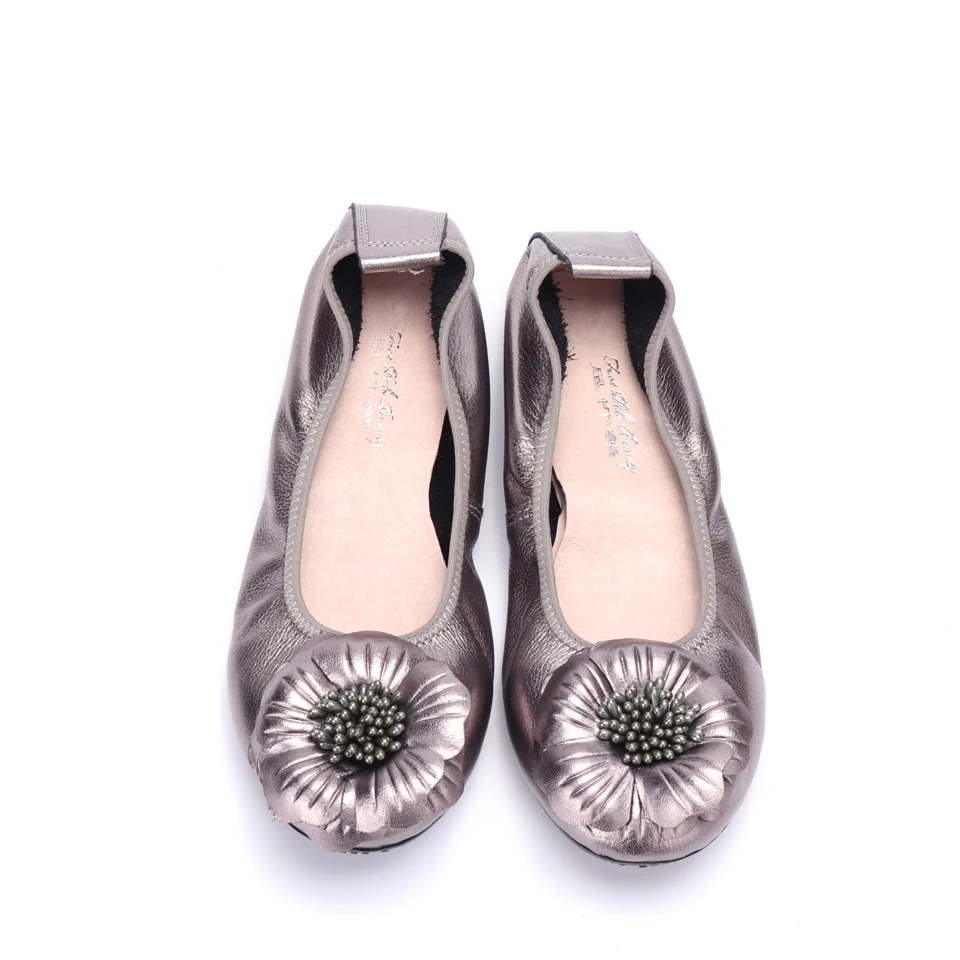 

Flat Shoes Women fashion flowers Genuine leather Slip On Shoes For Women Loafers Moccasin Zapatos Mujer Ballet Flats Womens