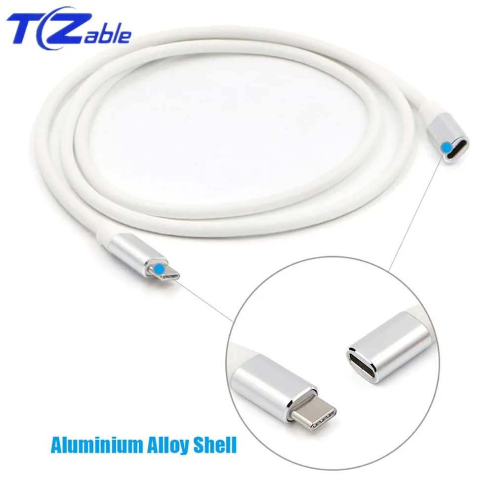 Удлинительный кабель USB C типа Папа мама для Macbook кабели конвертер зарядный 3 1