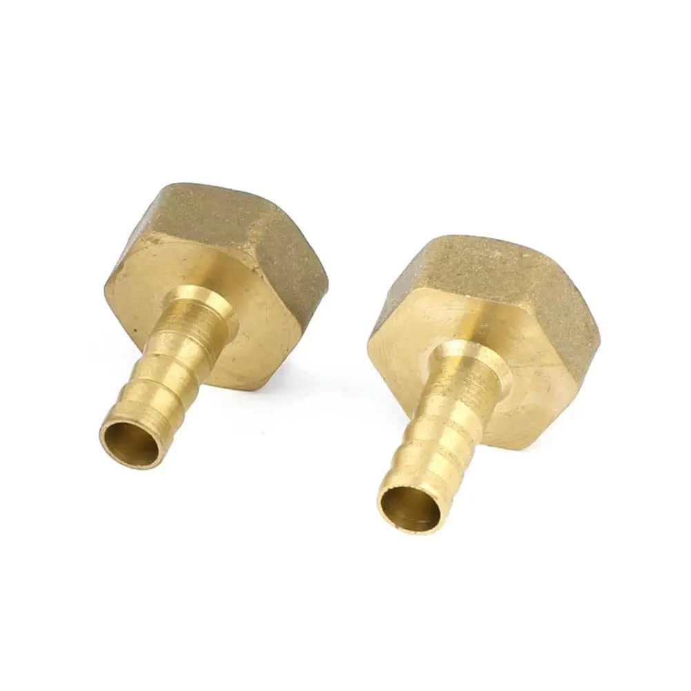 

3 Pcs 1/2 BSP Female Thread 8mm Air Pneumatic Gas Hose Barbed Fitting Gold