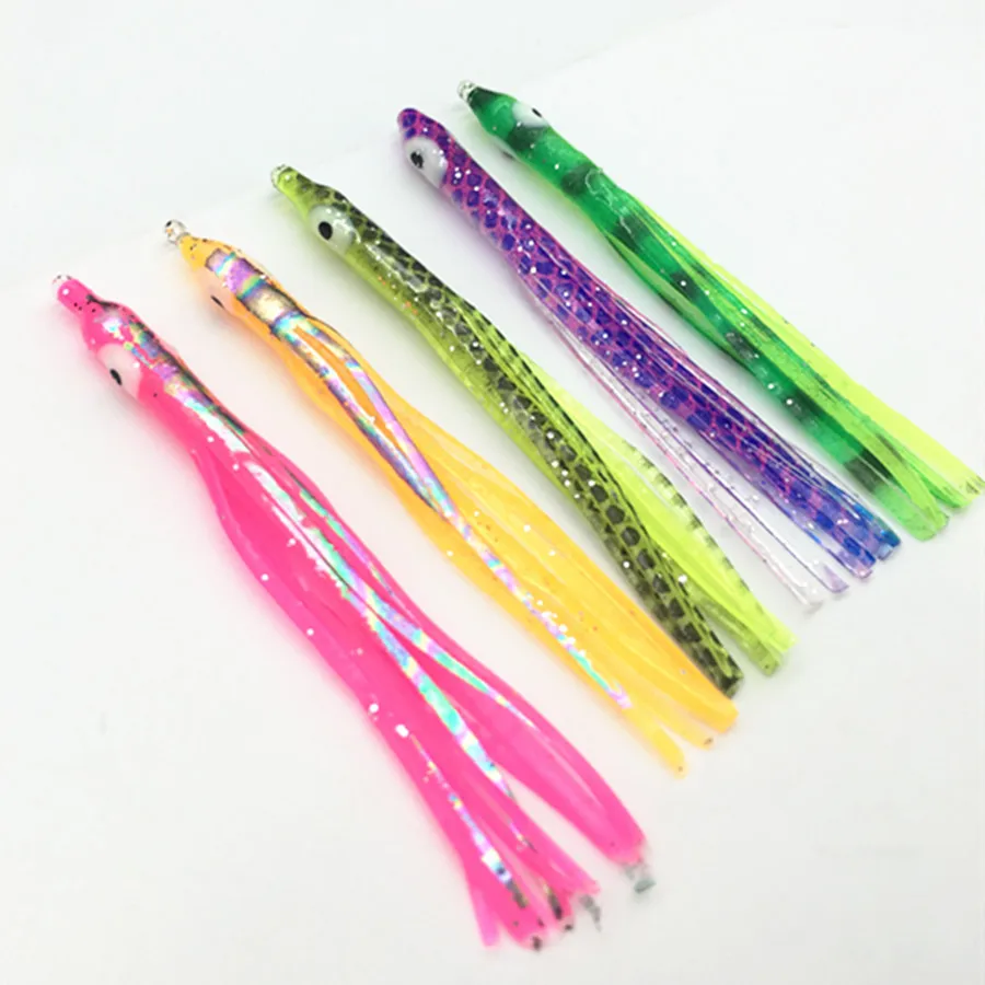 

50Pcs* 7.5cm Sea Fishing Artifical Lures Needle-shaped Octopus Skirt Squid Lure Rig Saltwater Soft Jigging Bait