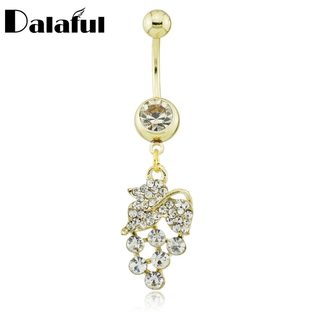 Ювелирные изделия для тела изысканный кристалл виноградный лист болтается