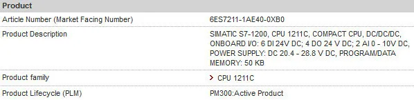 6ES7211-1AE40-0XB0 процессор Unopend, симатический S7-1200, ЦП 1211C, DC/DC, 6ES72111AE400XB0, 6ES7 211-1AE40-0XB0