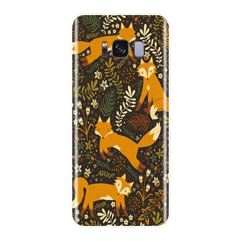 Мягкий чехол для телефона для samsung Galaxy Note 4 5 8 9 Kawaii Фокс Силиконовая задняя крышка для samsung Galaxy S8 S9 плюс S5 S6 S7 край чехол