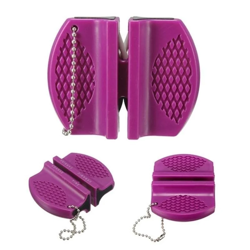 Мини точилка для кухонных ножей карманный двухступенчатый вольфрамовый