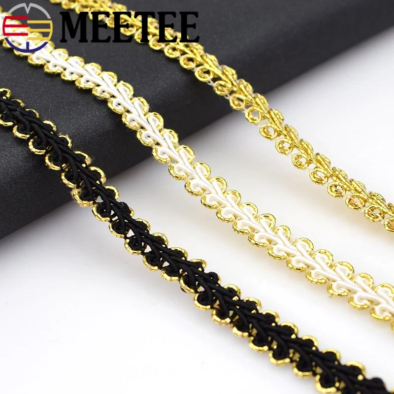 Meetee 10Meter 0.8cm Crocheted Curve Lace Trim Ribbon Fabric Centipede Braided DIY Sewing Clothes Accessories Wedding Craft | Дом и сад