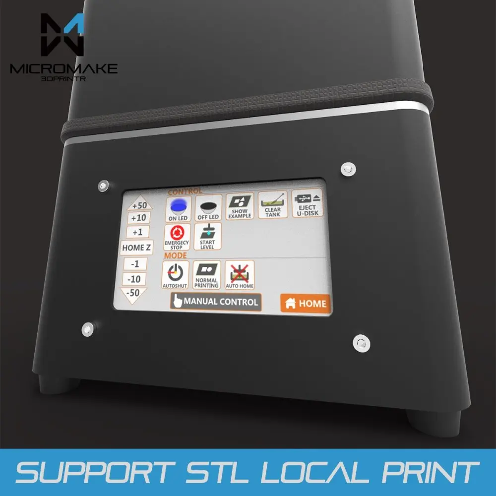 Micromake новое обновление L2 УФ смолы 3D принтеры SLA/DLP для лечения с сенсорным экраном