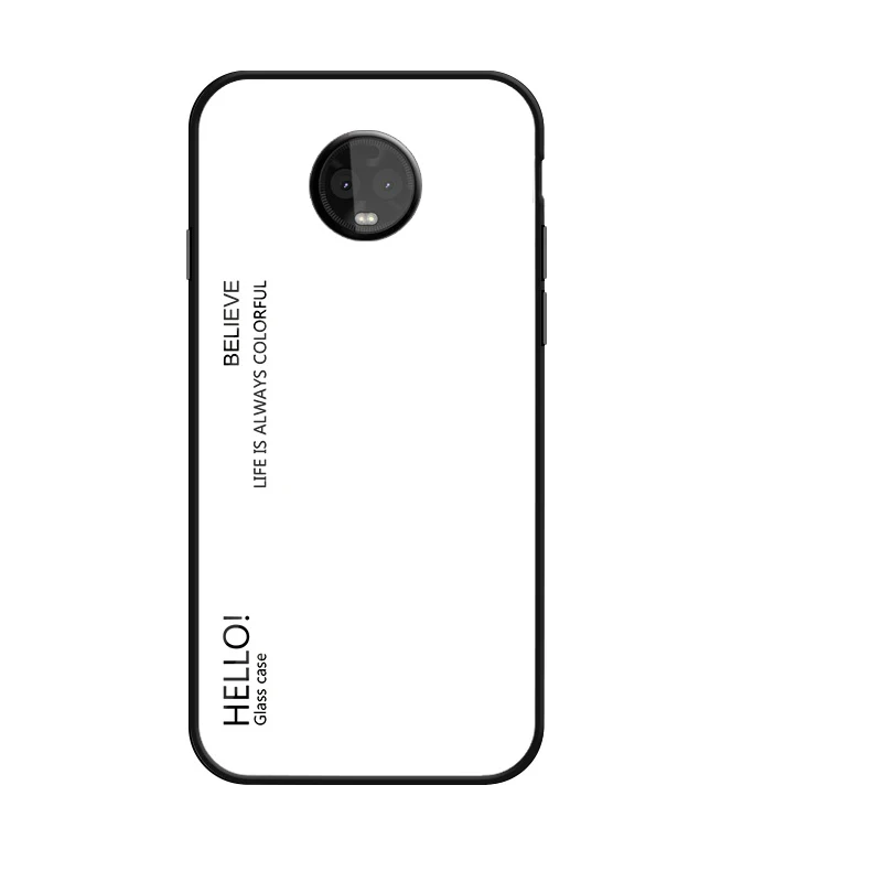 White Роскошный цветной чехол из закаленного стекла для Motorola G5s G6, мягкая силиконовая рамка, защитная задняя крышка для Moto G6 G5S Plus - Цвет: White
