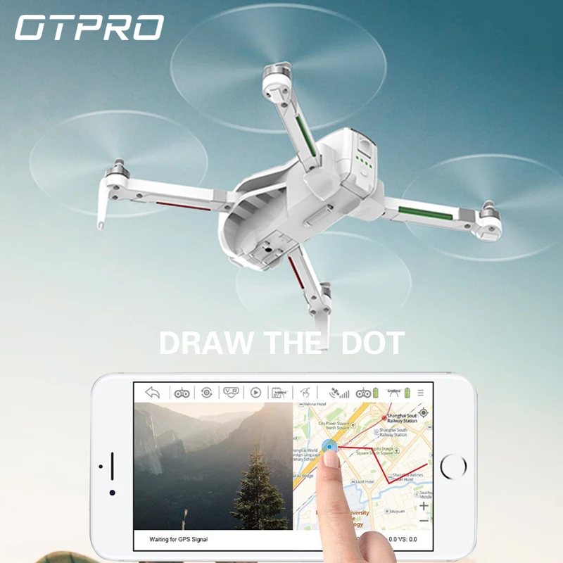 OTPRO новый телефон с GPS 1080P WiFi камера FPV XC7 Радиоуправляемый Дрон бесщеточный
