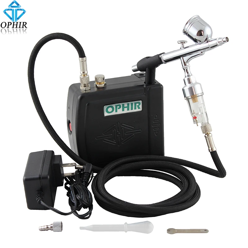 OPHIR портативный мини воздушный компрессор с 0 3 ММ Аэрограф набор для нейл-арта