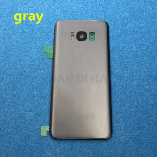 For S8 gray Задняя крышка для samsung Galaxy S8, задняя панель, крышка для батареи G950 G950F SM-G950F G950FD, чехол для задней двери, Сменный Чехол - Цвет: For S8 gray