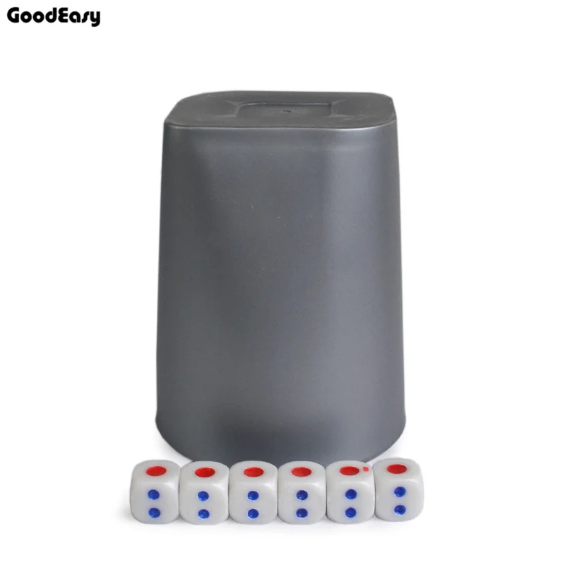 

Plastic Cups Carving Patterns KTV Bar Thickened Plastic Dice Cup With 6pcs White Dice Colorful Gambling Casino 1pcs