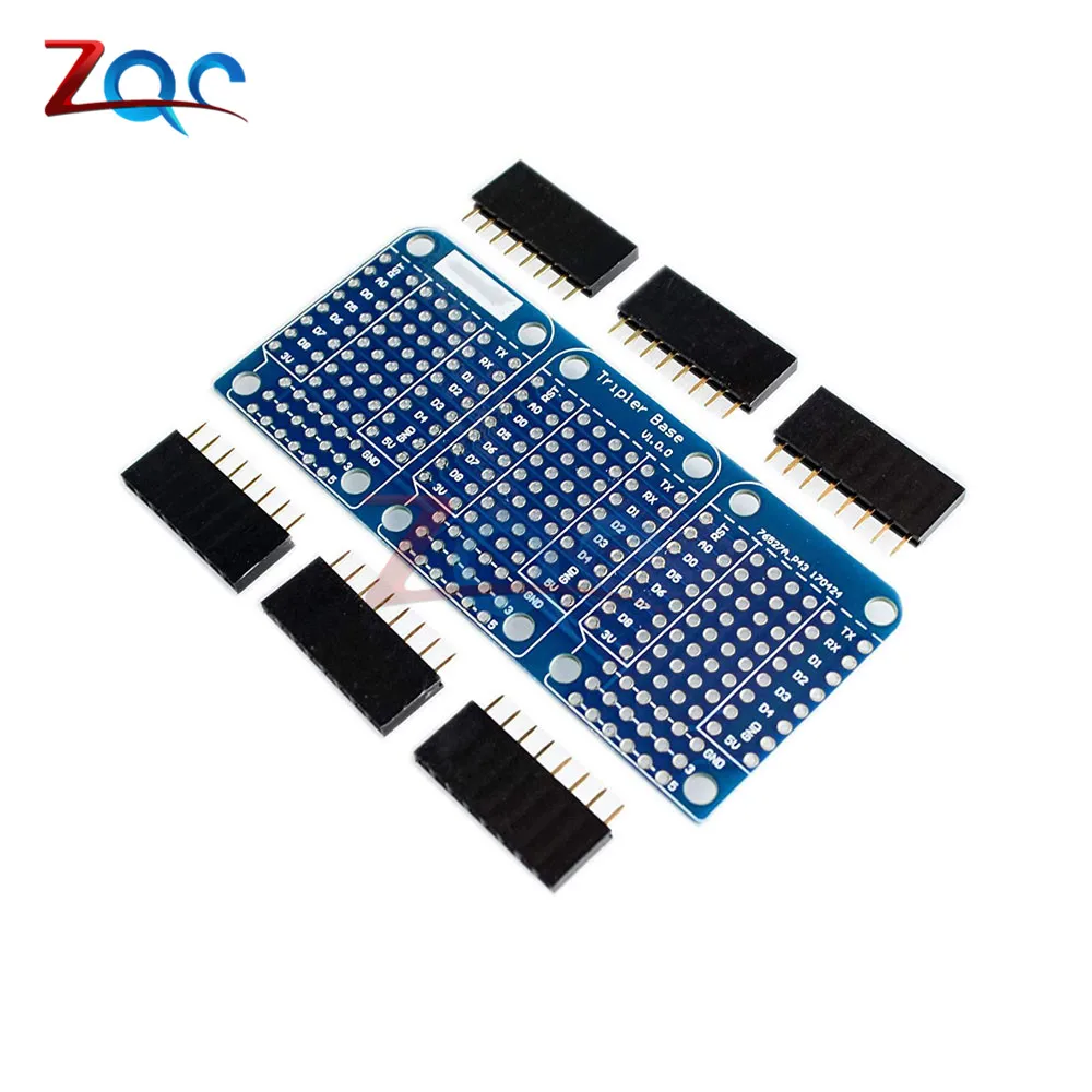 Tripler основание V1.0.0 щит для WeMos D1 Mini ESP8266 двухсторонняя Плата расширения Arduino|Детали