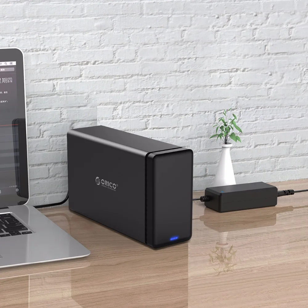ORICO 2 Bay 3,5 type-c Алюминиевый жесткий диск Внешний корпус USB3.1 для SATA3.0 HDD Чехол Поддержка 5 Гбит/с UASP 12V4A 20 ТБ