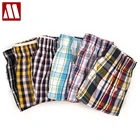 Мужское нижнее белье, боксеры, шорты, повседневное хлопковое нижнее белье в клетку, брендовые свободные удобные домашние трусы в полоску