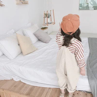 Детские вельветовые комбинезоны для мальчиков и девочек От 1 до 6 лет штаны на