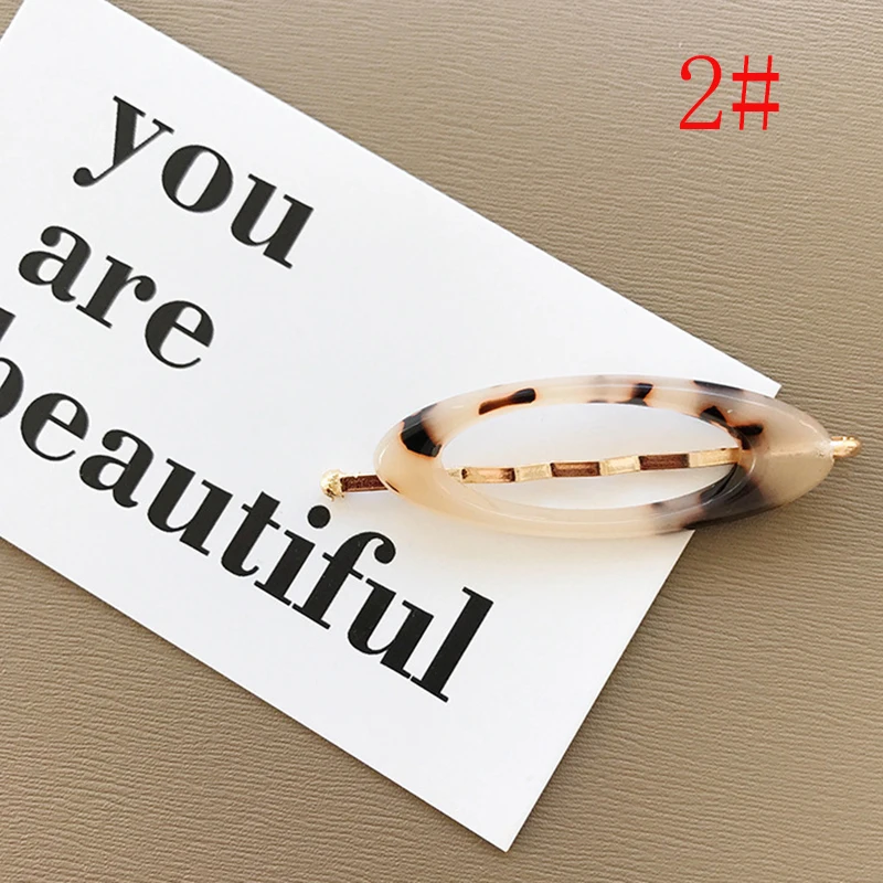 1 шт. красивые женские заколки из смолы мраморные для волос геометрический