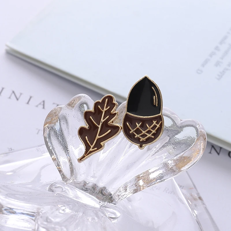 Женская эмалированная булавка для лацкана абрикосовая значок растения