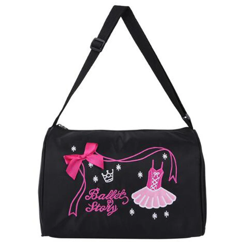 Fashion Girls Ballerina Ballet Dance Bags Handbag Princess Kids Sports Embroidered Duffel Shoulder bag for ballet dance shoes