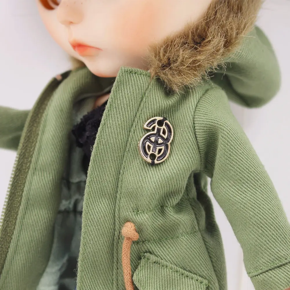ICY DBS Blyth doll joint Doll Green army jacket denim shorts black lace bra anime clothes | Игрушки и хобби