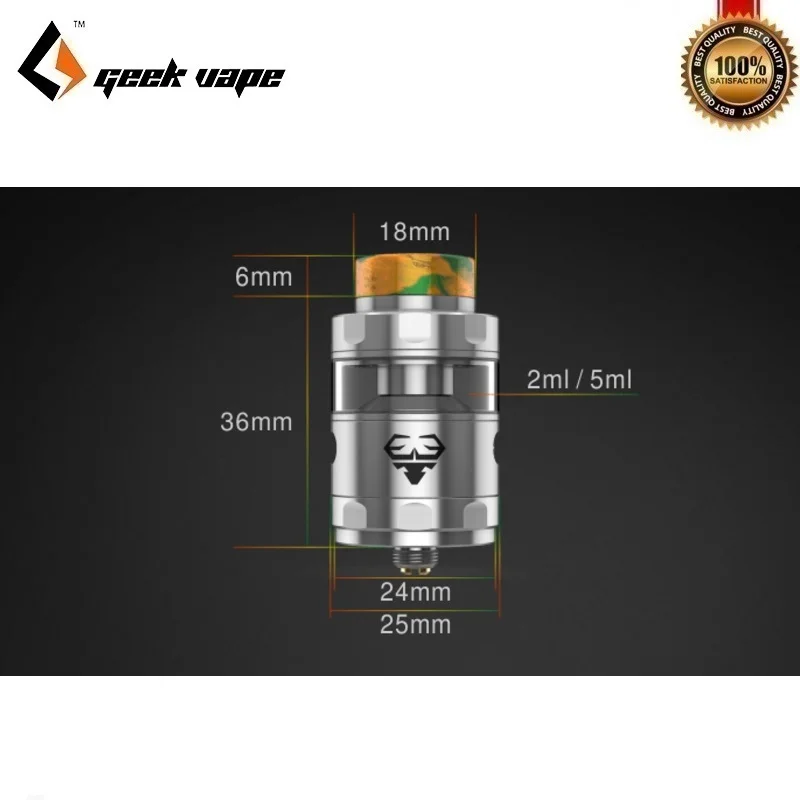 Оригинальный атомайзер GeekVape Blitzen RTA диаметром 5 м 24 мм поддерживает двойную и