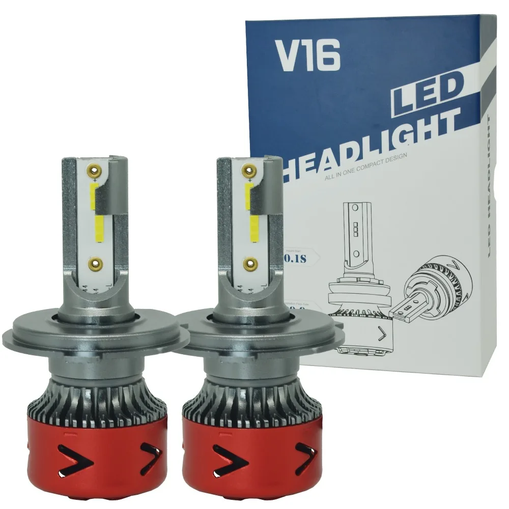 EURS 60W CSP Chips H4 H7 LED Car Headlight Bulbs H11 H1 H3 9005 9006 Hi-Lo Beam 6400lm 6000K Auto Headlamp Led Light V16 12v 24v
