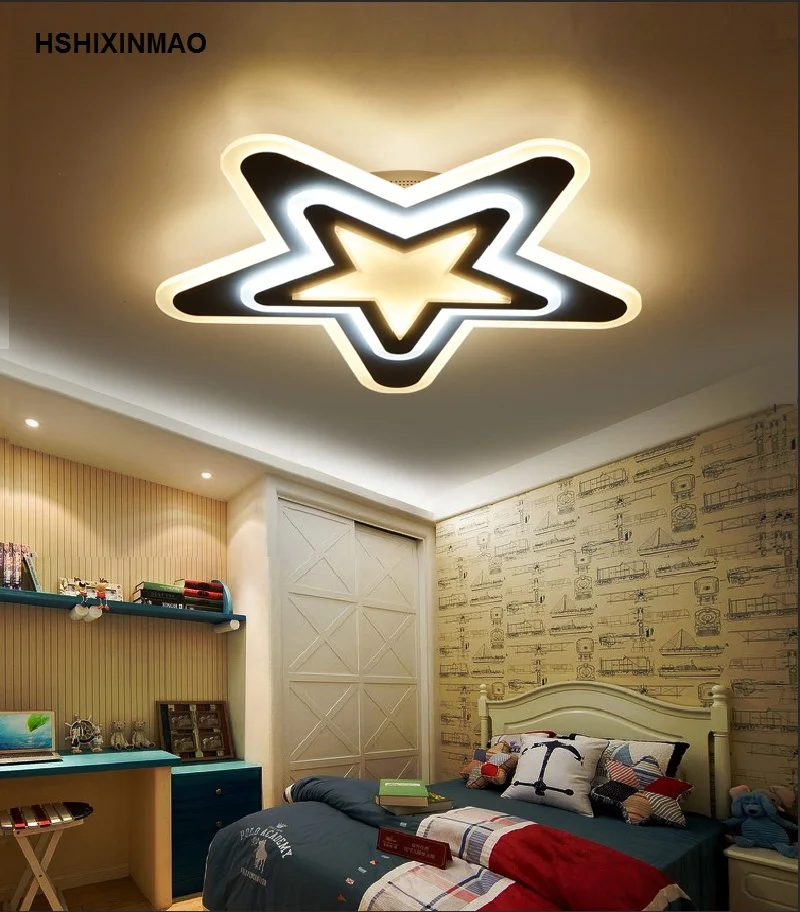 Креативная светодиодная акриловая потолочная лампа со звездами для спальни