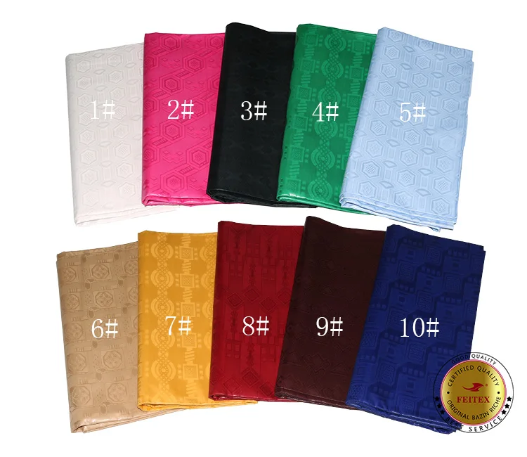 Африканский жаккард Дамасская морская парча Базен Riche ткань хорошего качества