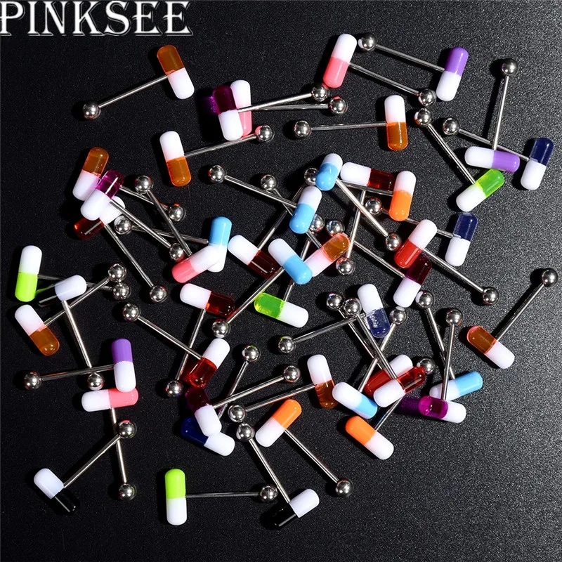 PINKSEE 1 шт. простые Стиль личность тонкий длинный язык клип уха кольцо для пупка