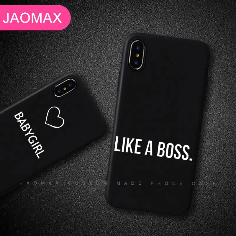Jaomax мягкий силиконовый розовый чехол для телефона King queen Boss Black Apple iPhone 7 Plus 5s SE X XS Max
