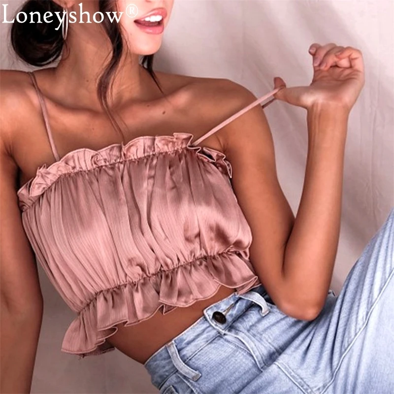 2018 Мода пикантные без бретелек Лифчики розовый черный летом Cutye оборками