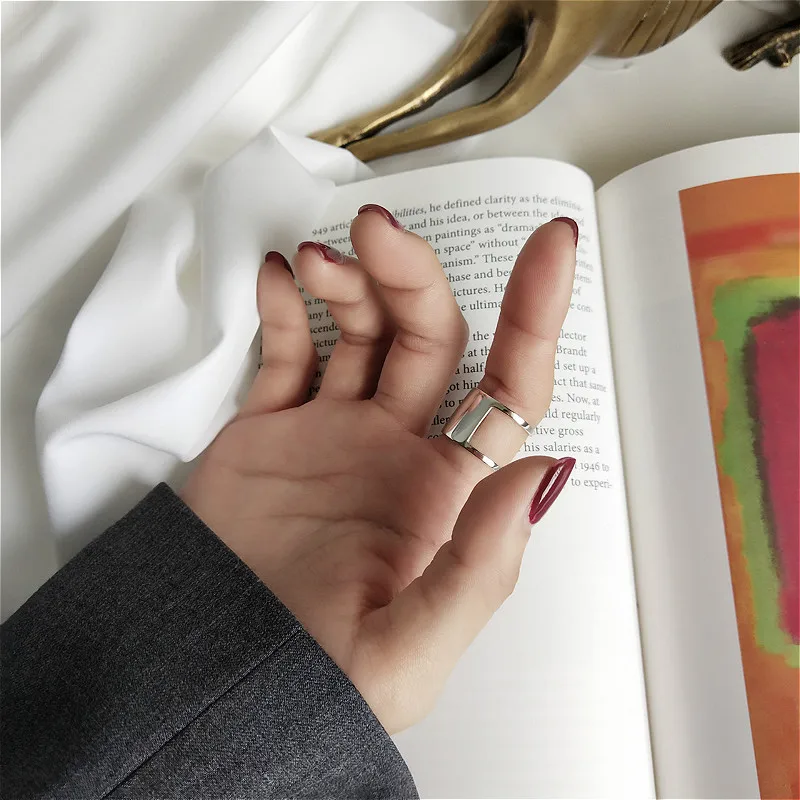 Женское Открытое кольцо Flyleaf ювелирное изделие из стерлингового серебра 100% пробы