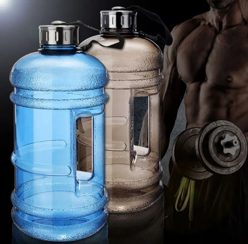 2.2L Спортивная бутылка для воды гантели мой шейкер спортивный чайник для питья 5 цветов бутылки для напитков garrafas bouteille botella de agua