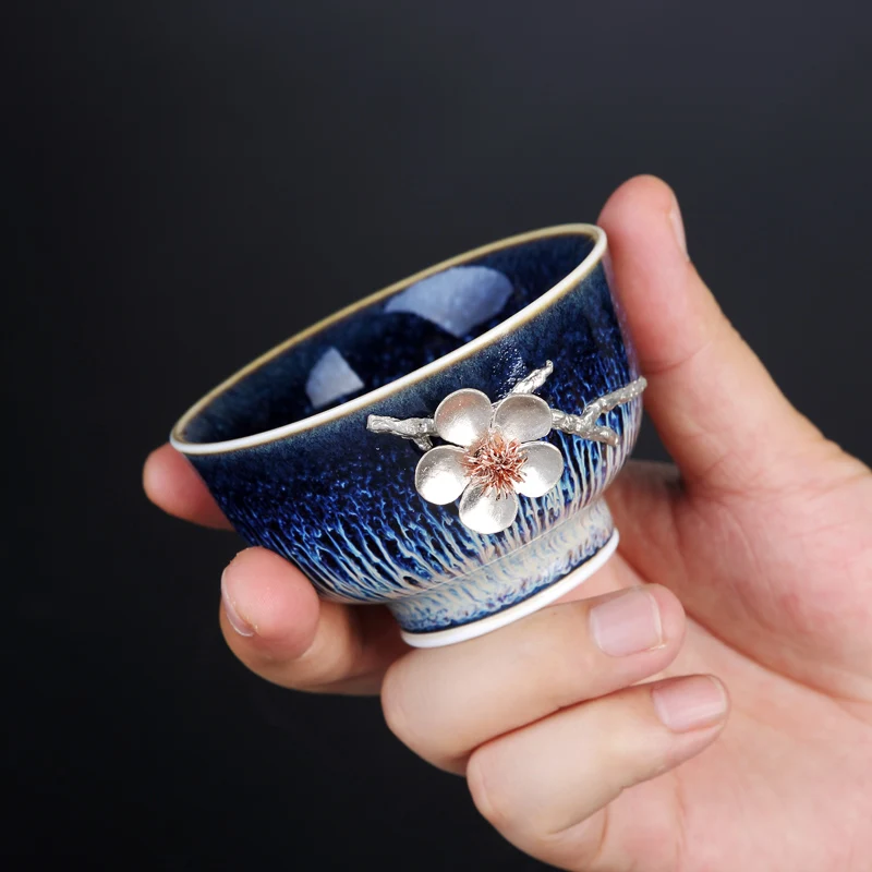 Элегантный глазурь керамические чашки китайский чай чашка фарфор таинственный