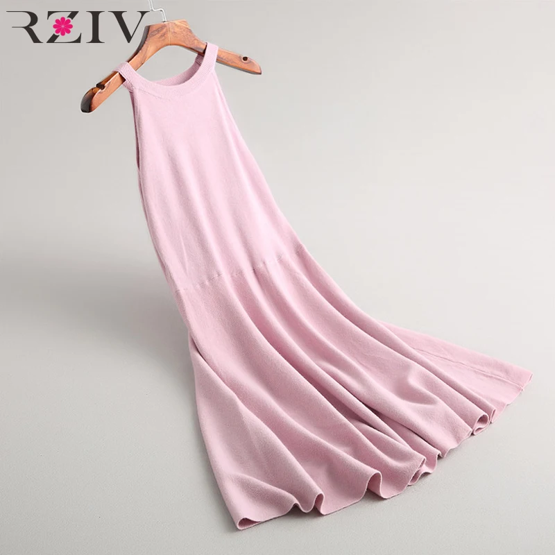 RZIV fall women knitted dress and long slim sweater sexy vest for big swing lady | Женская одежда