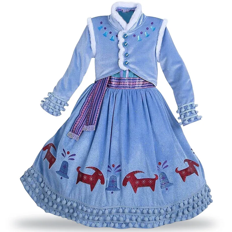 Зимние платья Белоснежки на новый год 2020 г. Платья для девочек Детские принцессы