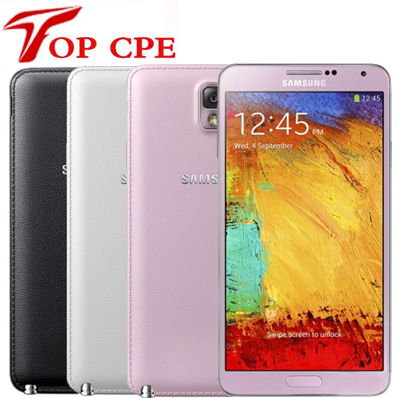Разблокированный оригинальный телефон Samsung Galaxy Note 3 N900A N9005 мобильный Quad Core RAM ГБ 13MP