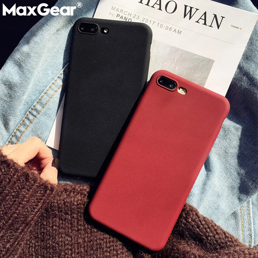 Ультратонкий матовый чехол для телефона ярких цветов iPhone X XR XS MAX модная задняя