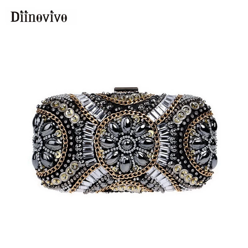 

Роскошная вечерняя сумочка DIINOVIVO со стразами, Женская сумочка, маленькая сумка через плечо в европейском и американском стиле, модель WHDV0433