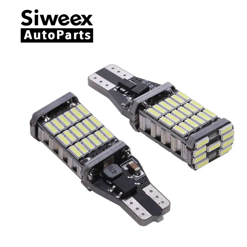 2 шт. T15 W16W светодиодный обратный Светильник лампы 920 921 912 С CAN BUS 4014 45SMD высокого