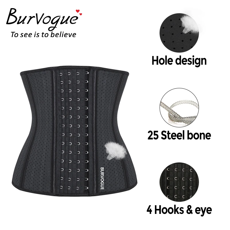 Burvogue, латексный корсет 9-25 со стальными косточками, контроль талии, корсет под грудь, талия, Cincher, сексуальные корсеты и бюстье, Женский корсетный корсет, Бурлеск