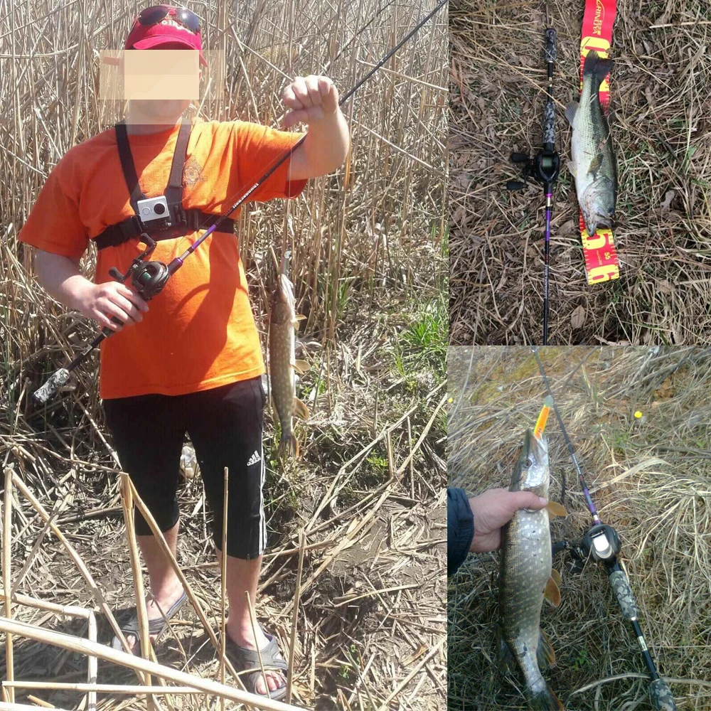 Удочка pesca, рыболовные снасти M MH, ML power, 3 наконечника, быстрое действие, карбоновая приманка, удочка, 2,1 м, 2,4 м, удочка для литья