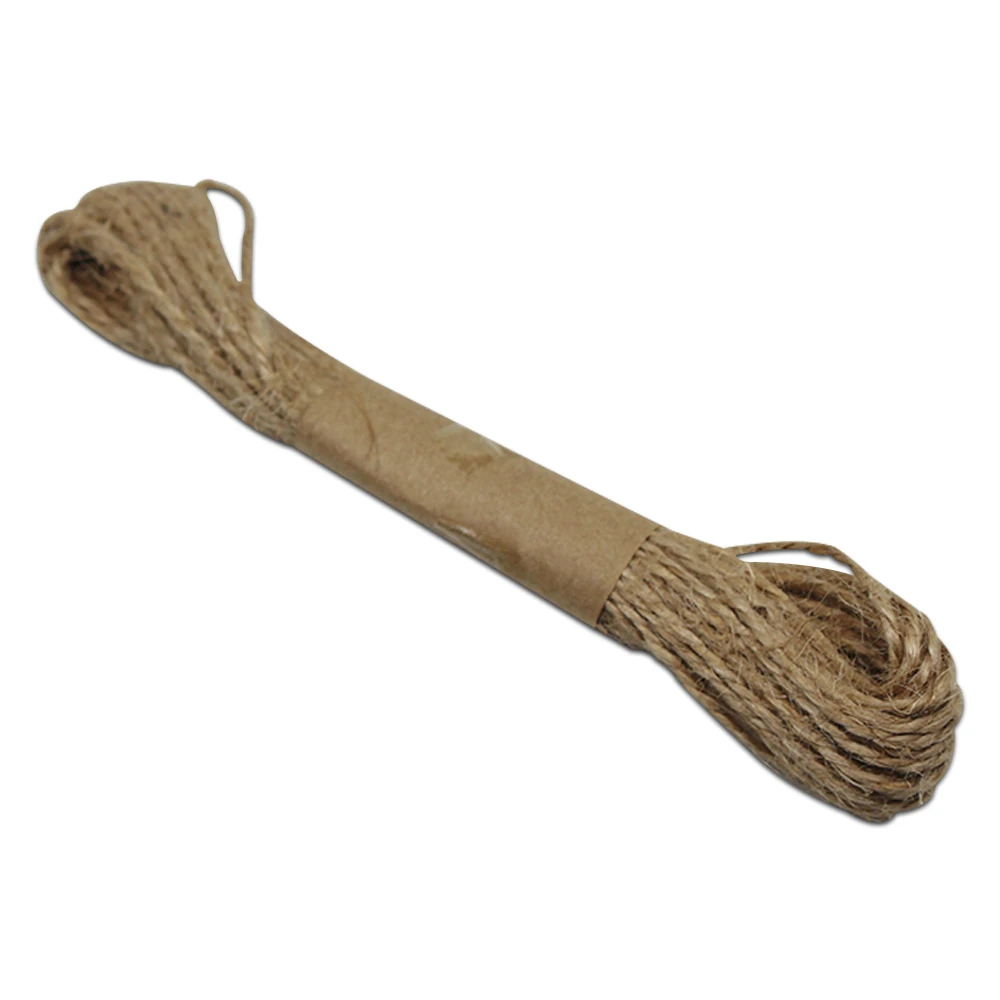Верёвка из пеньковой джутовой веревки 10 м/рулон праздничная подарочная упаковка