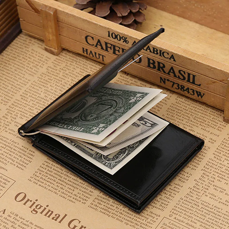 Новый брендовый Роскошный деловой мужской кошелек с зажимом для денег