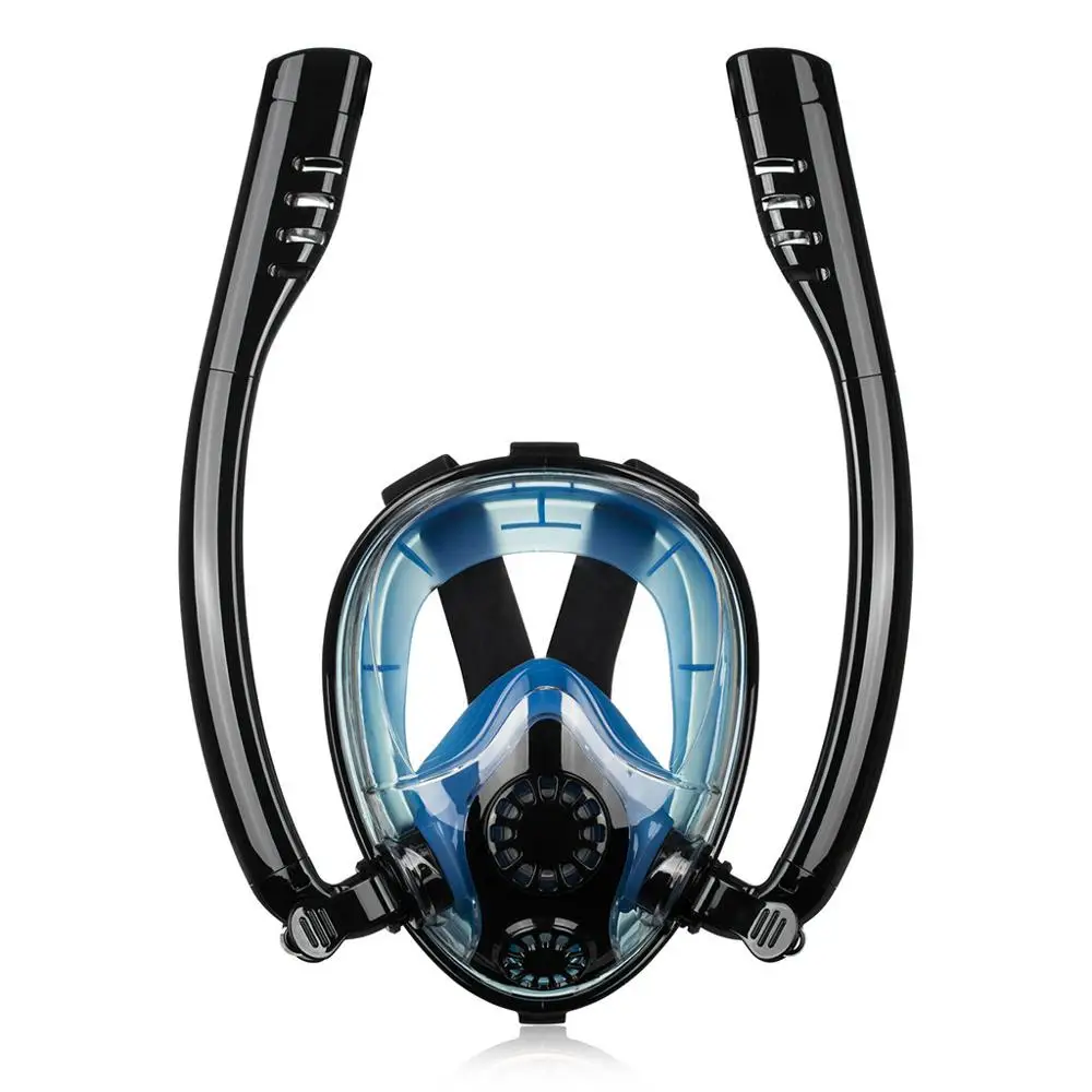 Diving Mask 1-L Маска для дайвинга, анти-туман, сухая, полное лицо, трубка, подводное плавание, подводное плавание, маски для женщин, мужчин, взрослых, детей - Цвет: Diving Mask 1-L