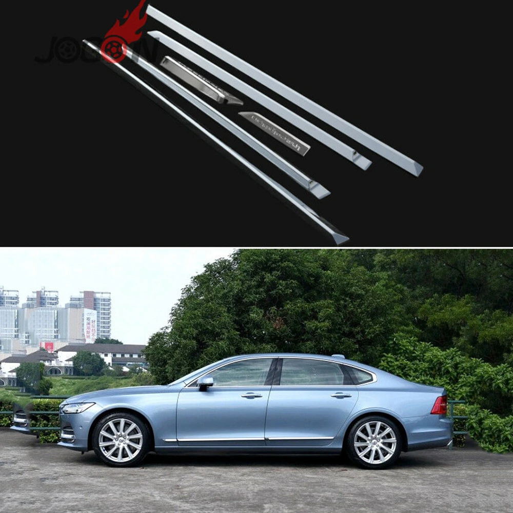 Автомобильная Боковая дверь защитная отделка крыла для Volvo S90 ABS хромированный защитный настил против царапин